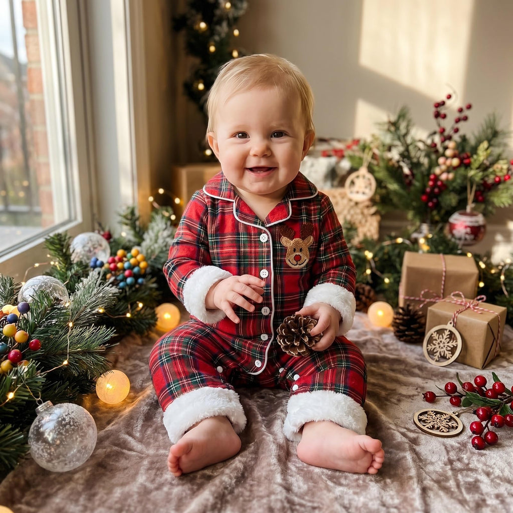 Baby Girl Boy Romper Pajamas Fall Winter Long Sleeve Button Down Pjs Newborn Infant Lapel Sleepwear Nightwear