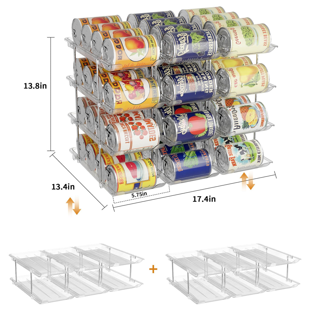 Can Organizer for Pantry Canned Food Storage Goods Holders 4 Tier