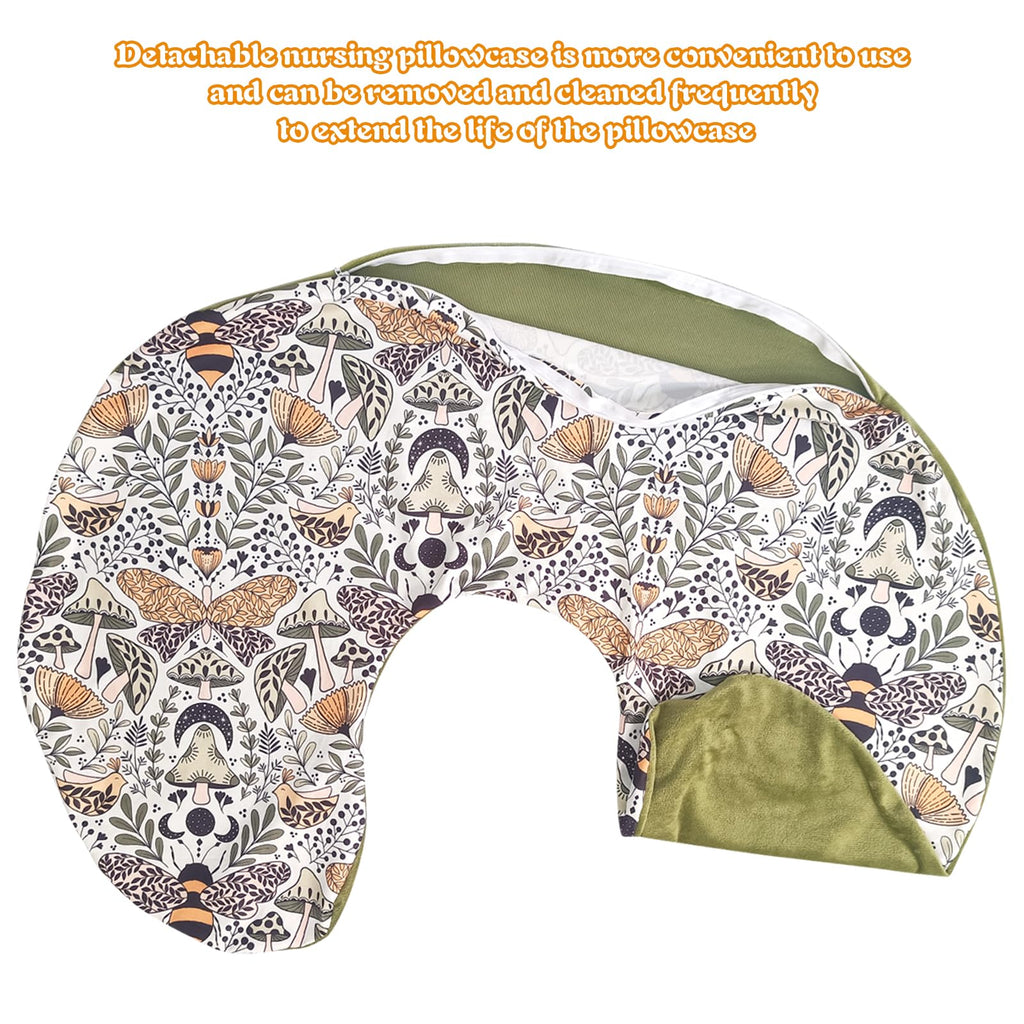 Baby Nursing Pillow Cover Newborn Removable Breastfeeding Pillowcover Cute Pattern Girls Boys Nursing Pillowcase for