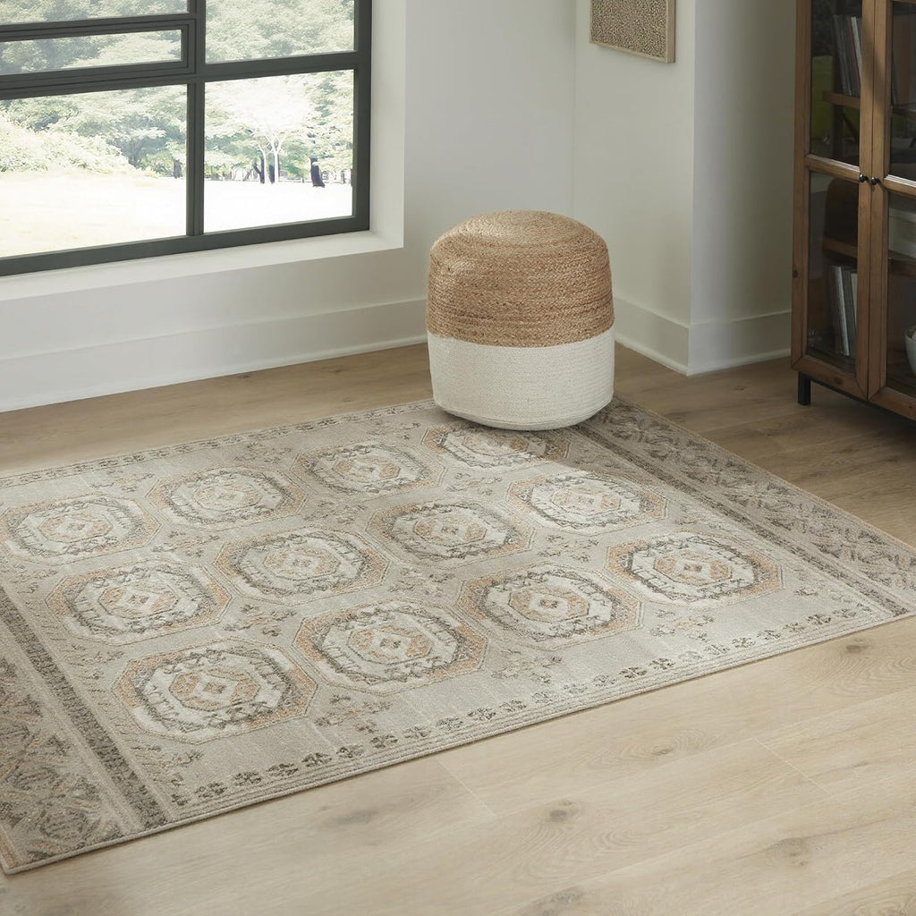 5x7 Area Rug, Traditional Medallion