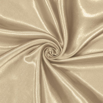 Taupe Satin Fabric by The Yard, 1 Yard x 58 Inch