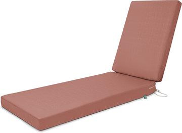 Weekend Water-Resistant Outdoor Chaise Cushion, 72 x 21 x 3 Inch, Cedarwood, Outdoor Seat Cushions