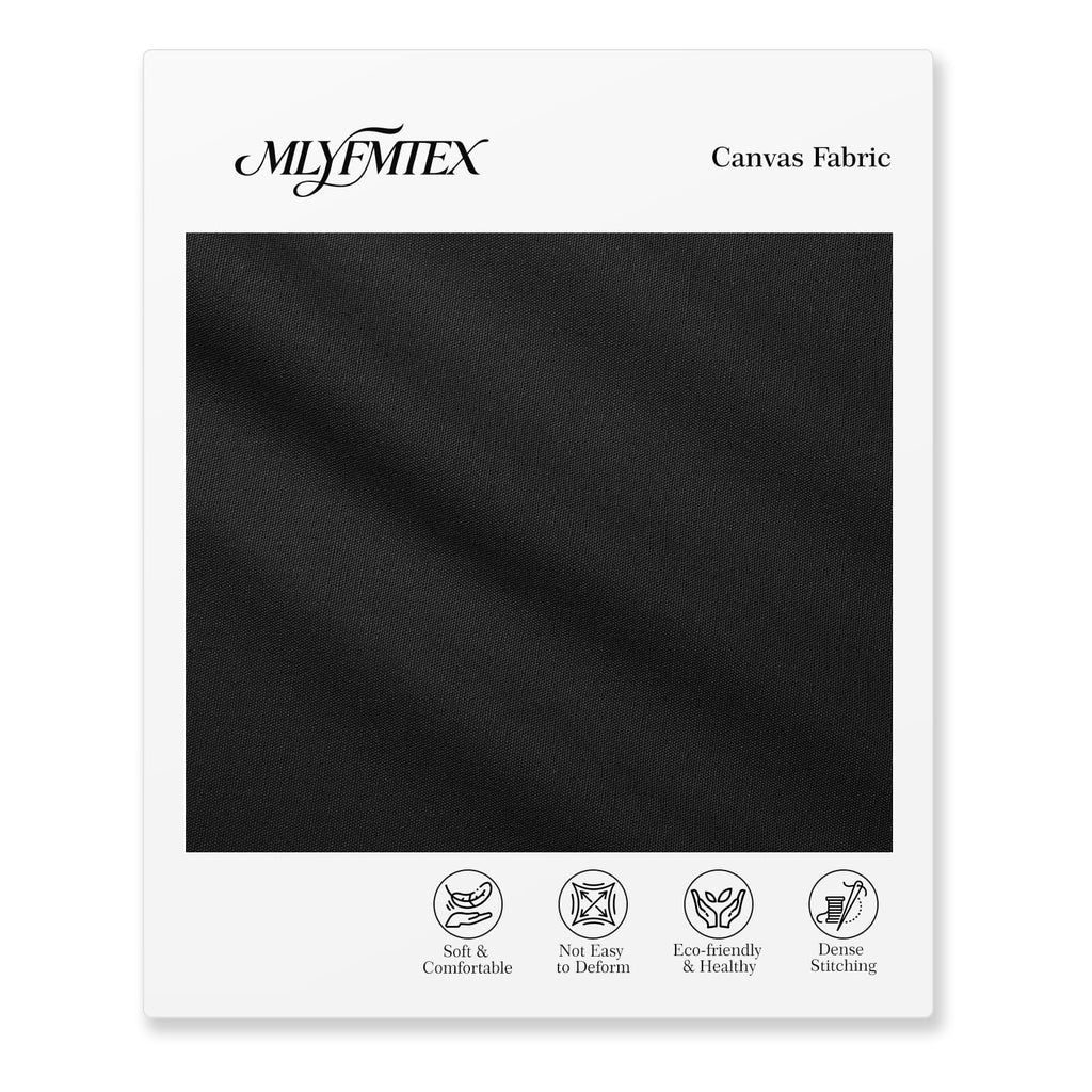 Canvas Fabric by the Yard - 200g/m2, 59 Inch Wide, 1 Yard, Black
