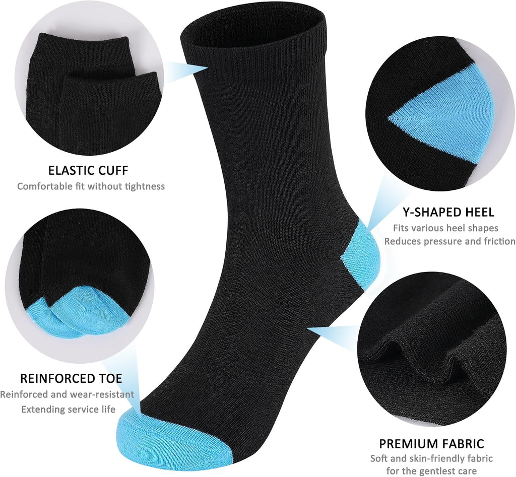 15 Pairs Kids Socks, Toddler Crew Mid Calf School Socks