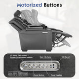 VanAcc Home Theater Seating, Power Movie Loveseat Recliner with USB & Wireless Charging