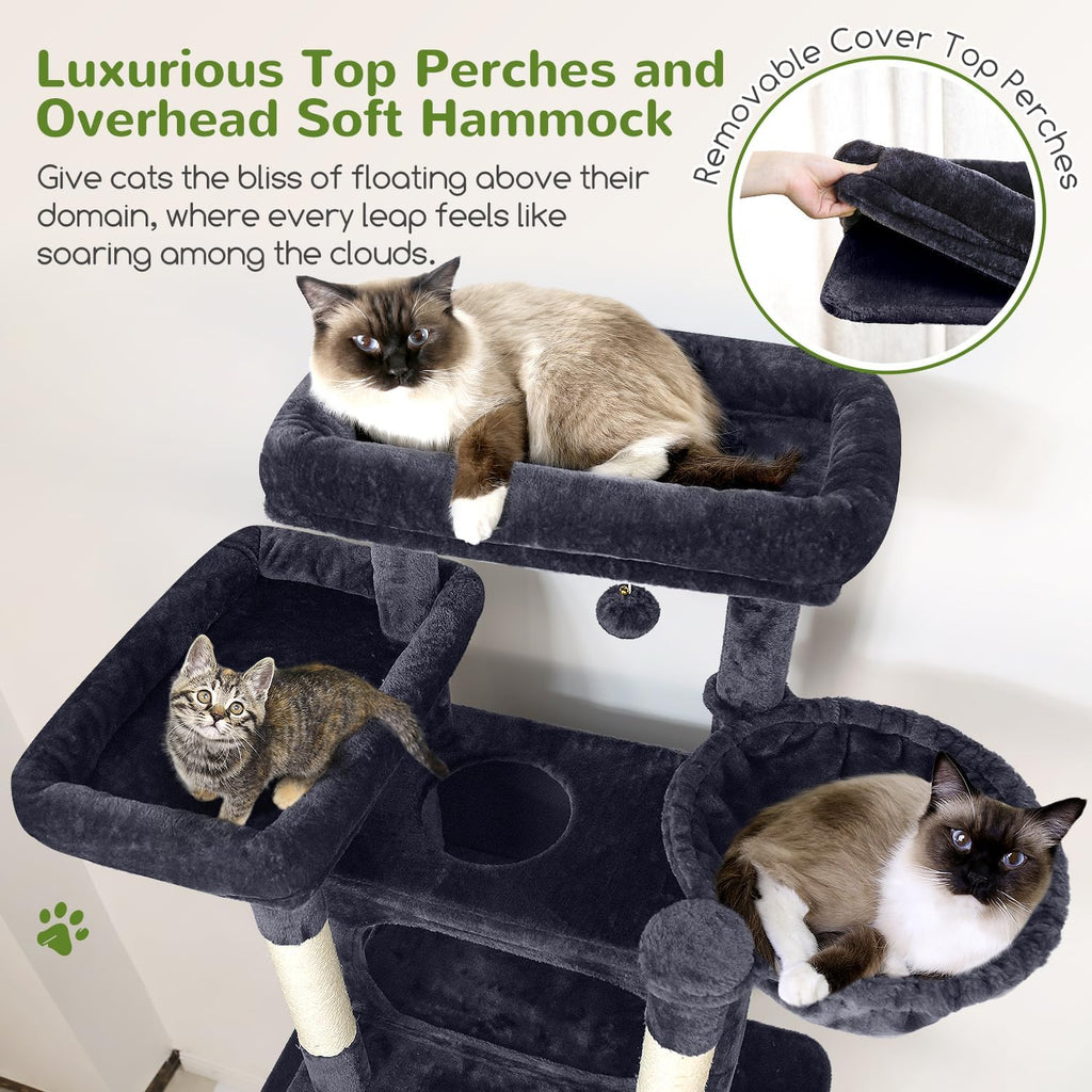 Giant Tall Heavy Duty Cat Tower for Indoor Large Cats