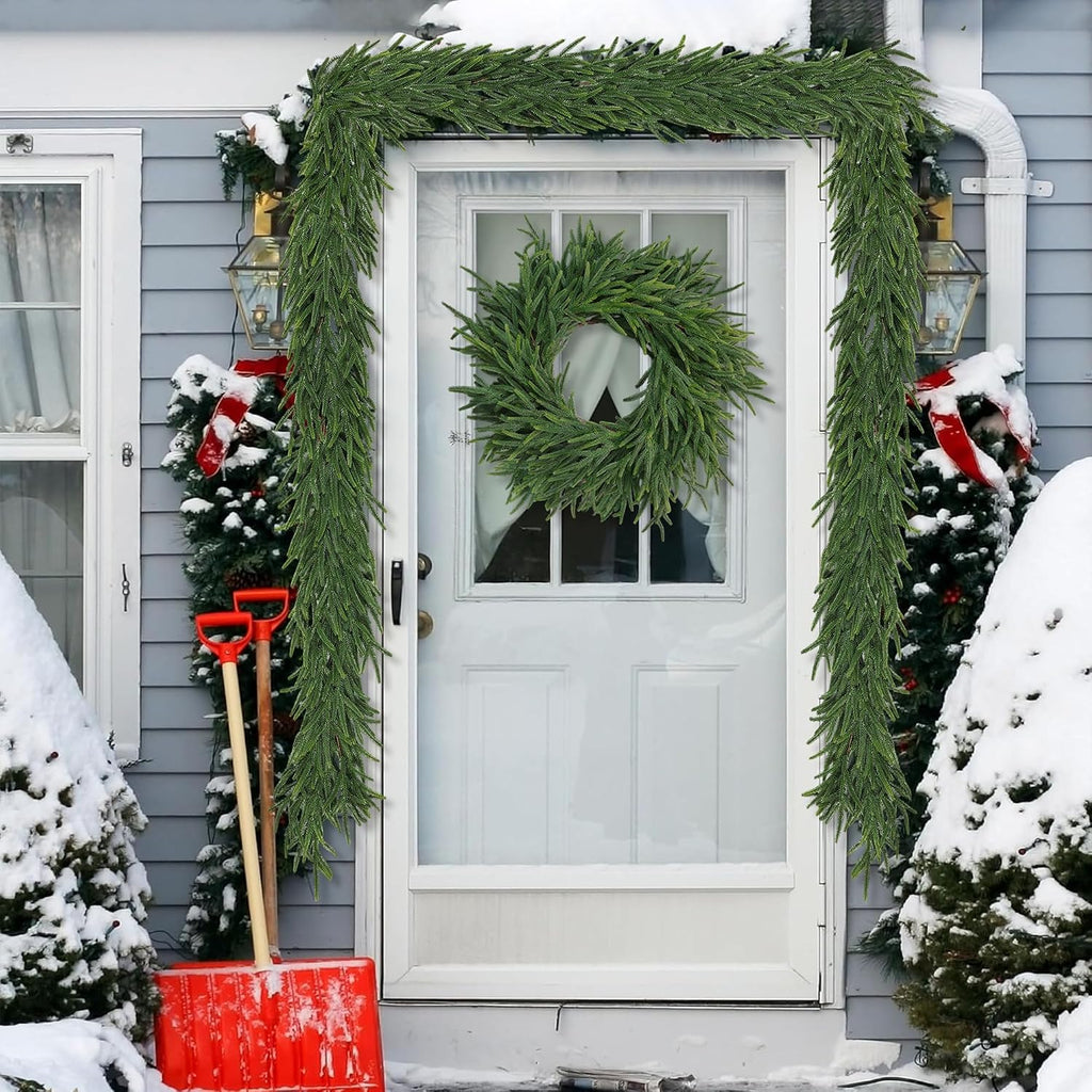 Realistic Thick and Lush Christmas Garland for Mantle Christmas Decorations Indoor 16FT Real Touch Artificial Pine