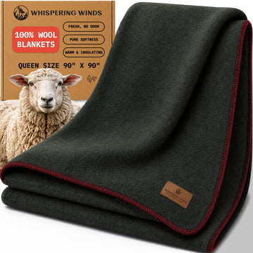100% Wool Blanket, Premium (90"x90")