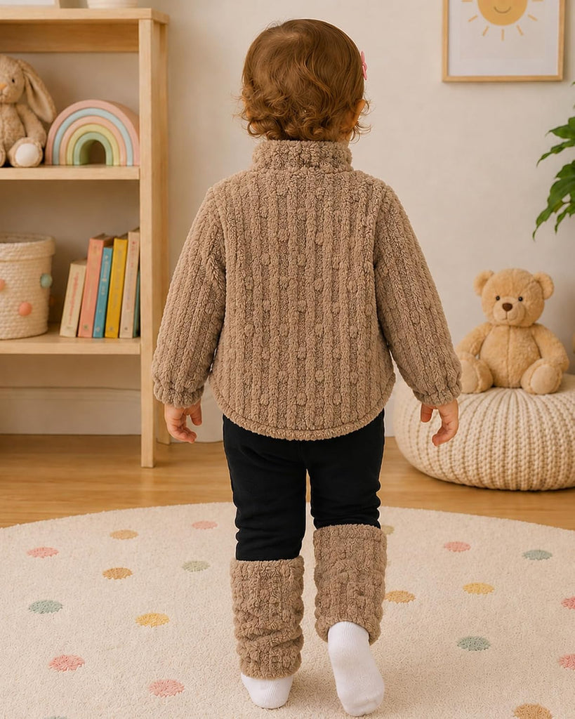 Toddler Girl Clothes Fleece Top and Jogger Pants Outfit Set 12M