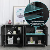 62'' Coffee Bar Cabinet Kitchen with Storage, Buffet Cabinet with Storage, Sideboard Buffet for Dinning Room