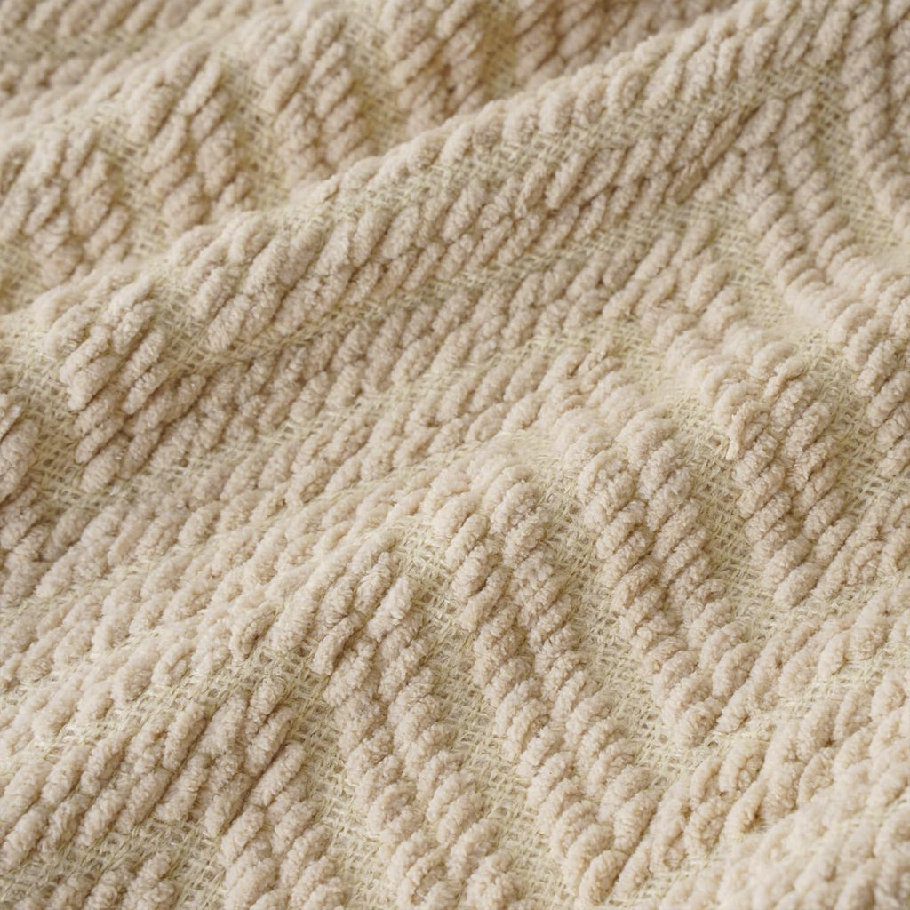 Beige Throw Blanket for Couch, Knitted Beige Throw for Bed, Neutral Throw Blankets Tan Throw Blanket for Room Decor