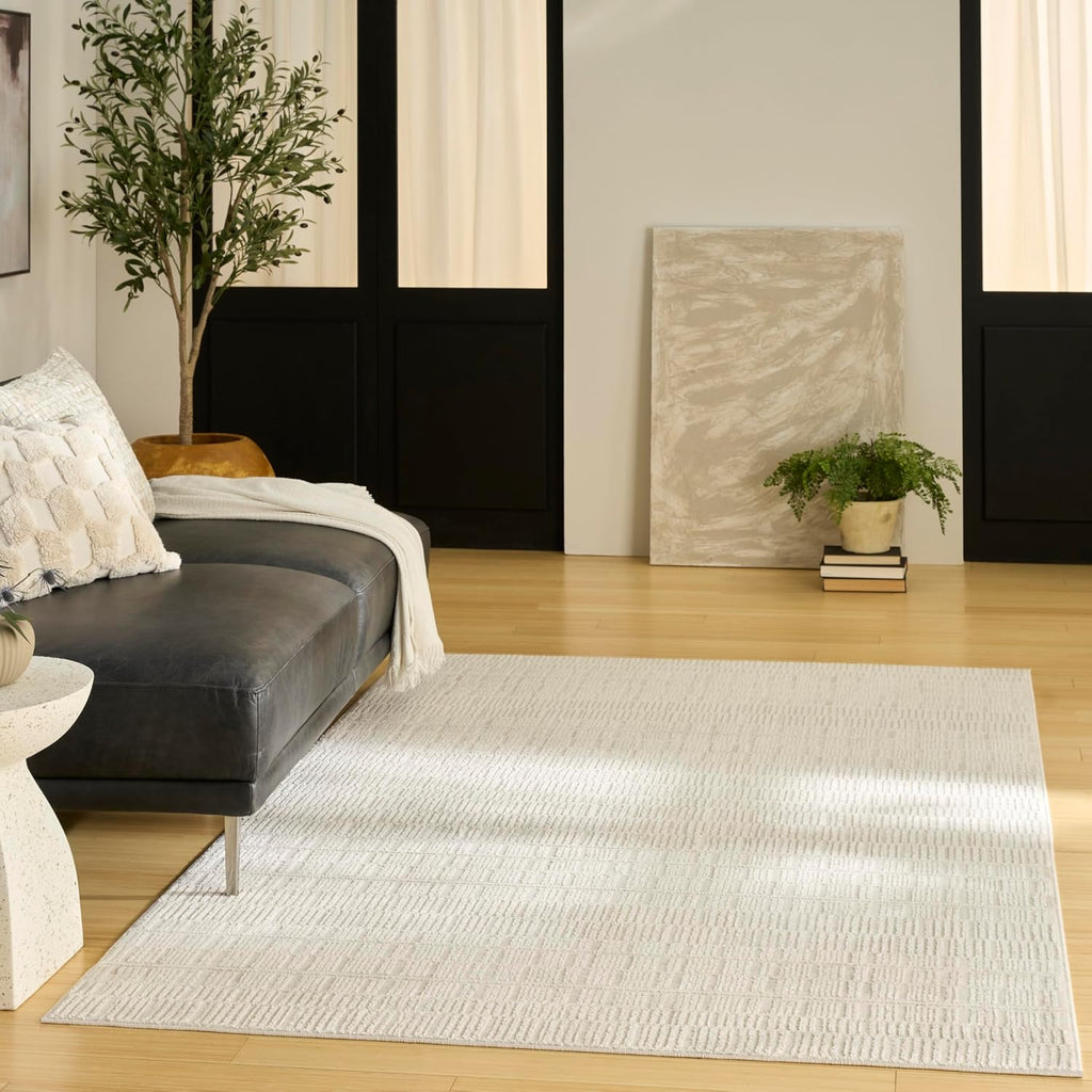 Home Nordic Ivory Area Rug - Easy Clean, Non Shedding, Bed Room, Living Room, Dining Room, Kitchen