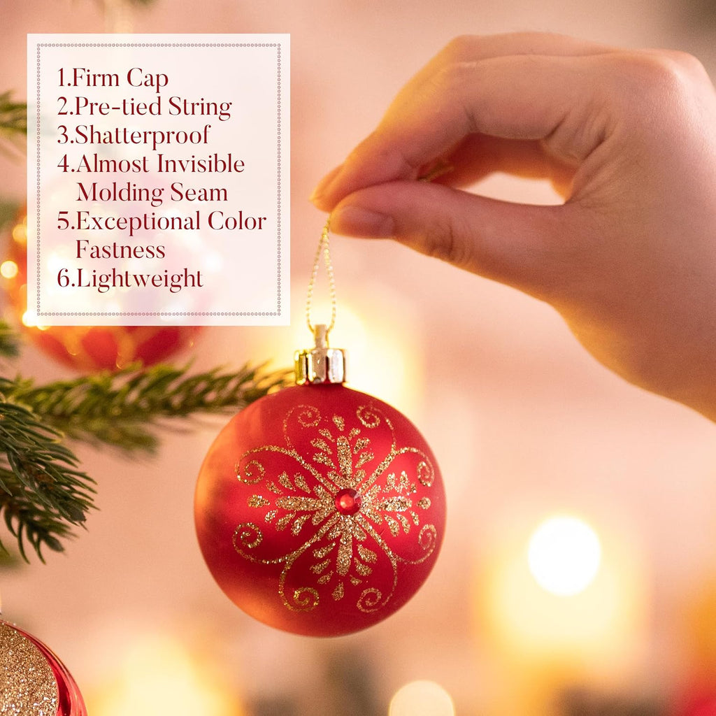 30ct Christmas Tree Decorations Ball Ornaments 2.36 Inches