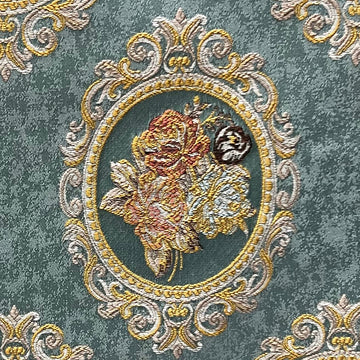 Luxurious Woven Jacquard Victorian Mirror Floral Design Heavy Furnishing Fabric for Upholstery Dining Chairs Window