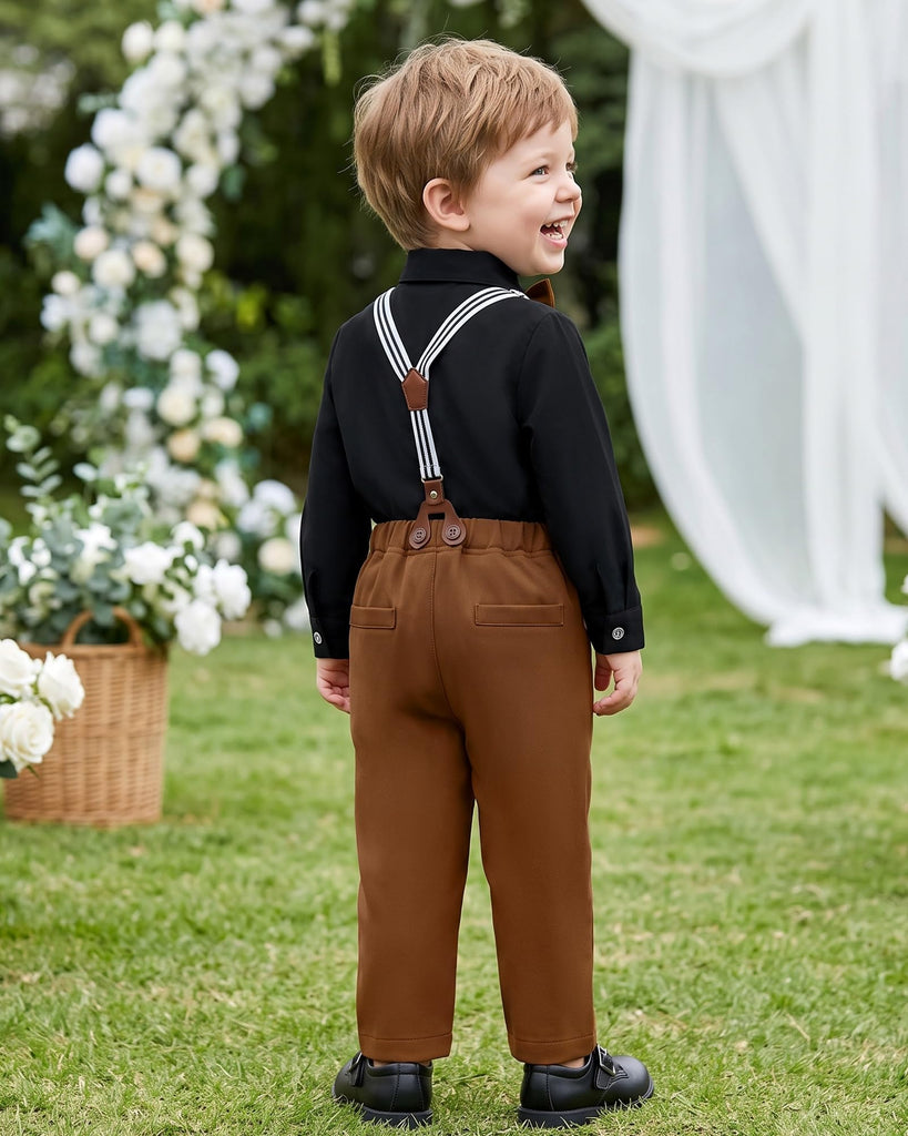 Toddler Baby Boy Wedding Suit Formal Dress Clothes Gentleman Outfit