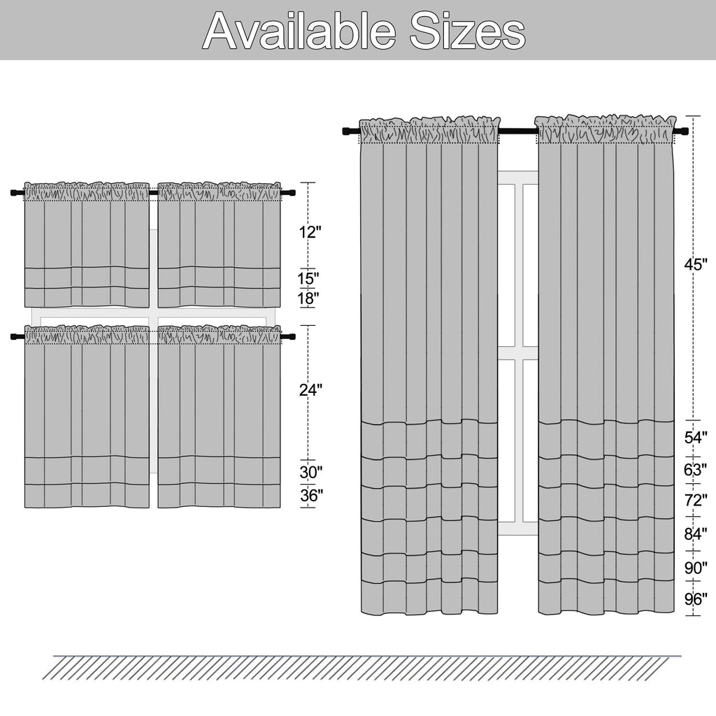 2 Panels Blackout Curtain Panels - Room Darkening Thermal Insulated Drapes with Rod Pocket(Medium Grey, 42 by 84 Inch)
