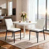 Lightdot Dining Chairs Set of 2, Velvet Comfortable Seats, Mid-Century Modern Living Room Chairs