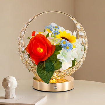 Women Gifts Sunflower Rose Artificial Gift Basket