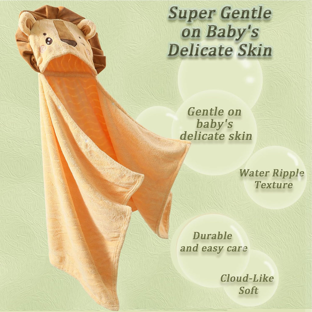 Toddler Towels with Hood for Boys Girls 0-6 Years Pack Hooded Baby Bath Towels for Kids 27.5"X55" Ultra Absorbent