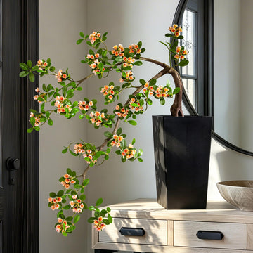 3ft Artificial Bonsai Tree Large Fake Bonsai Tree with Pot Artificial Cherry Blossom Tree Indoor Sakura Faux Bonsai