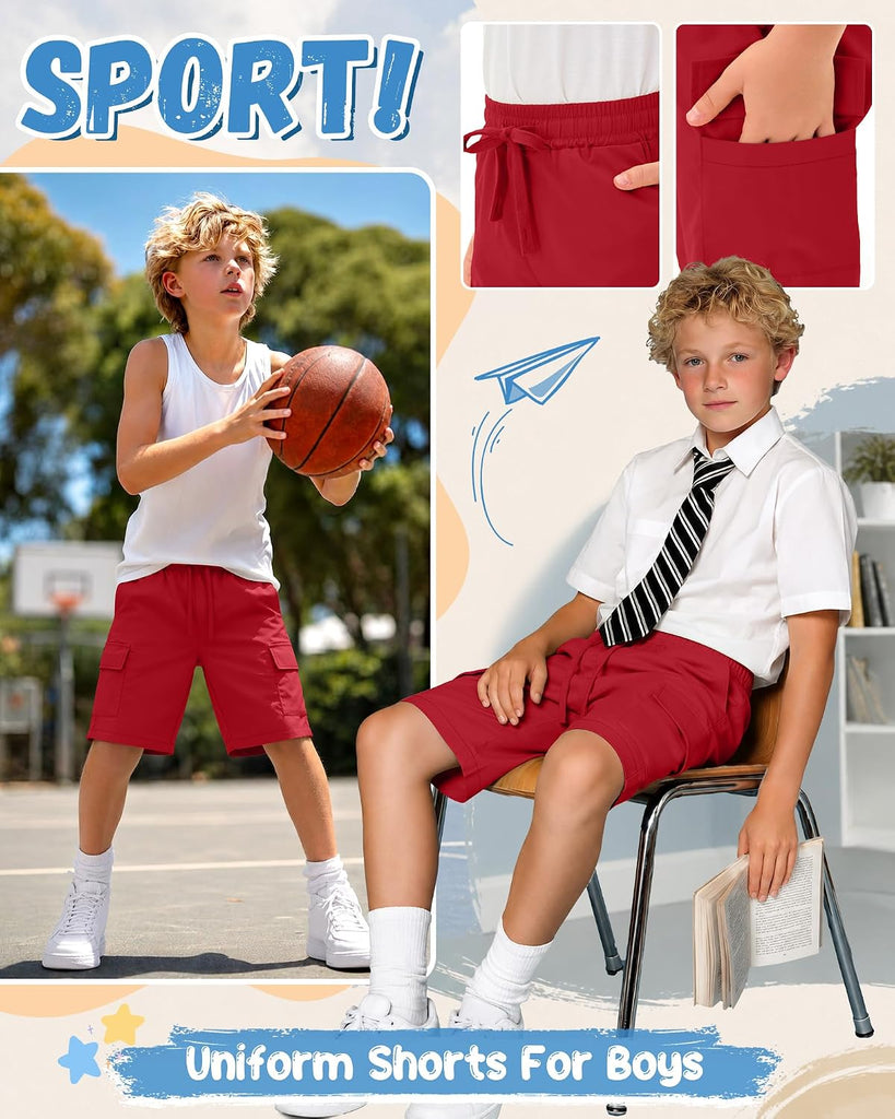 Boys Cargo Shorts Kids Athletic Shorts