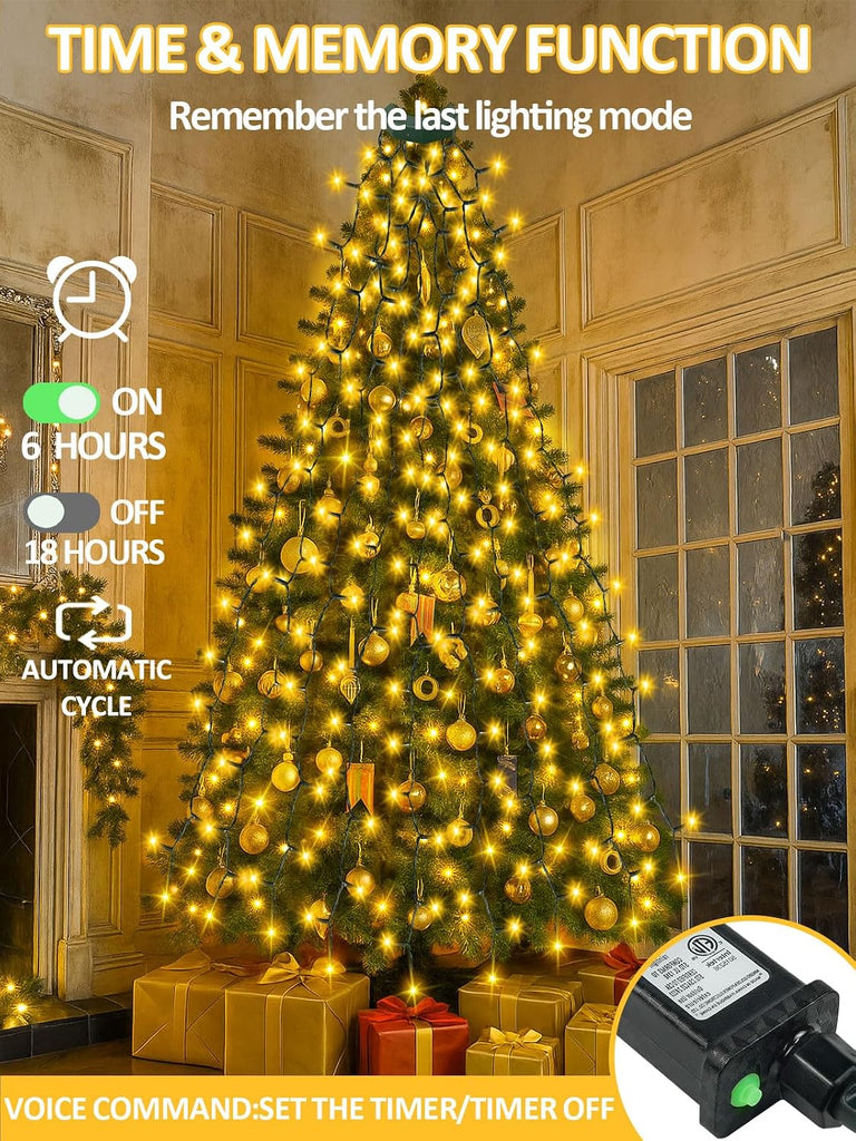 480LED Easy Christmas Tree Lights 8FT Voice Control Cascading Twinkle Light