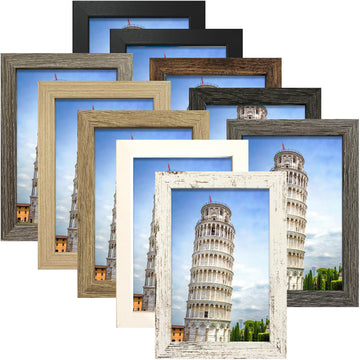 5x7 Pictrue Frame Set of 10, Wall and Tabletop Display, Mix Multi Color