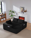 97" Cloud Couch Sectional, L Shaped Boneless Couch Sectional Couches for Living Room