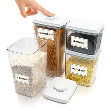 Bop Top Airtight Food Storage Containers with Lid Multi Pack | Kitchen Canister Sets | Air Tight Pantry Container