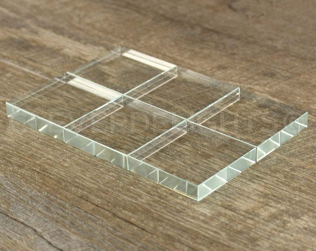 2" (50mm) Square Glass Tiles - 10 Pack