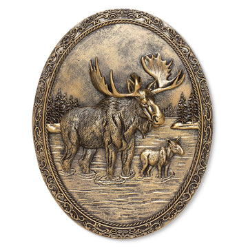 Vintage Moose Wall Sculpture, Antique Wall Decor, Retro Art Deer Decor