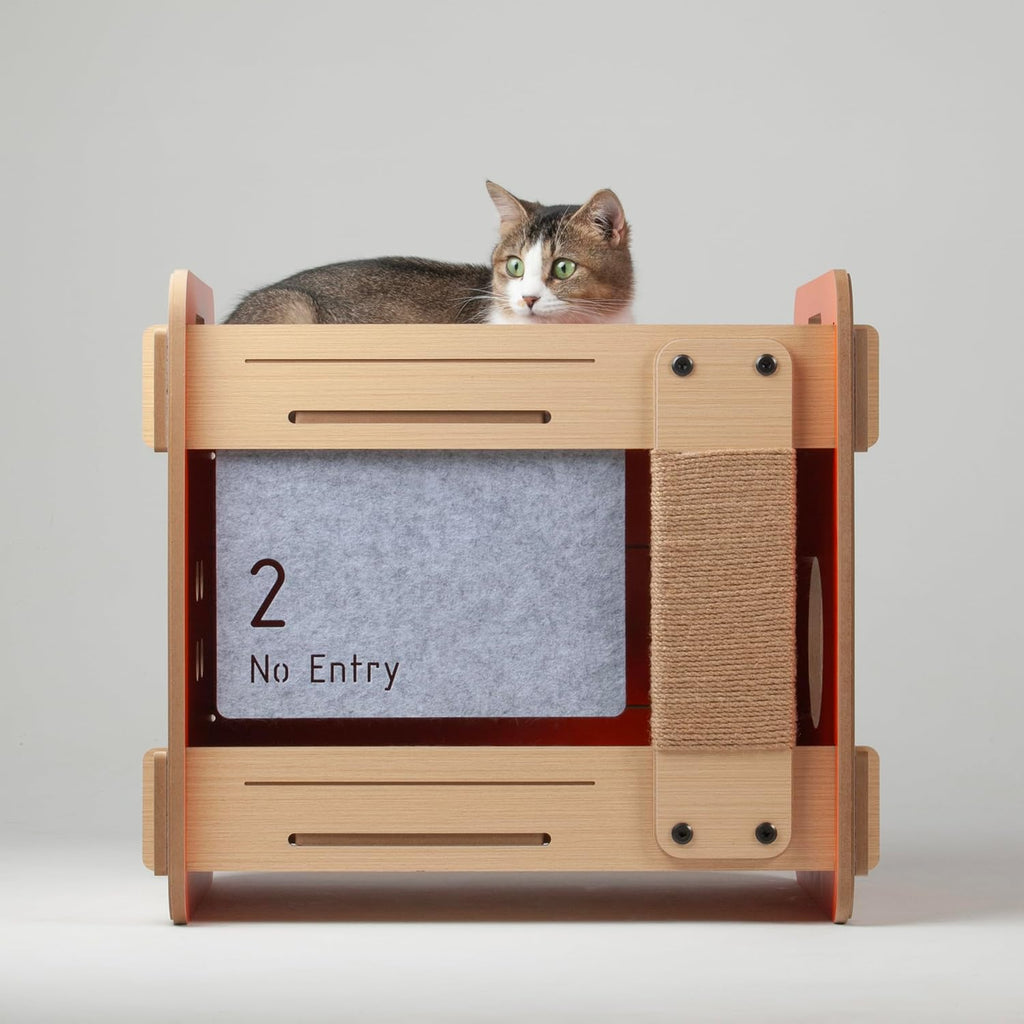 Purr and Play Cat Bunk Bed & Scratching Post
