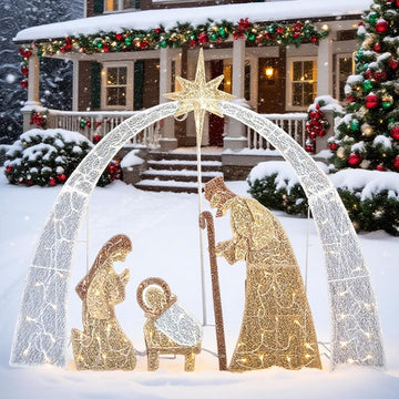 54" H Outdoor Nativity Scene Set Christmas Decorations