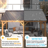 20' x 10' Outdoor Wood Gazebo for Patio, Large Outdoor Lean  - Image 4