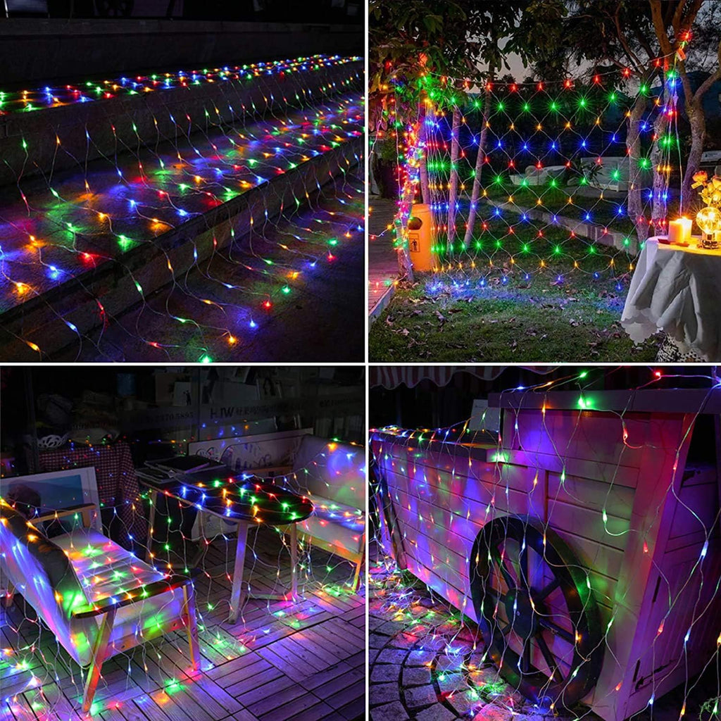 12ft x 5ft 360 LED Christmas Net Lights, 8 Modes Low Voltage Mesh Christmas Decorative Lights for Xmas Trees, Bushes