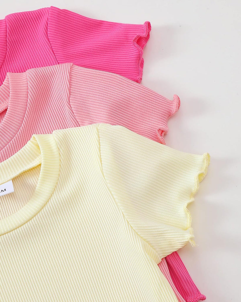 Toddler Baby Girl Boy Summer Clothes Outfits Casual Summer Short Sleeves Tops + Shorts Cute Outfits Set 3M