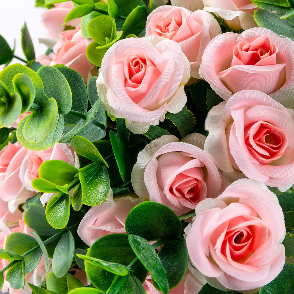 Artificial Flowers Fake Silk Rose for Decoration 33 Heads Small Roses Blooming Faux Flower Bouquet with Stem for DIY