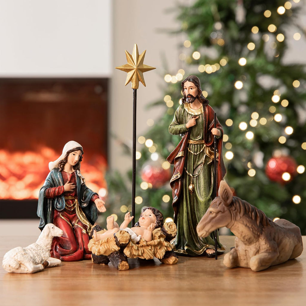 Nativity Set for Christmas Indoor 13 Pieces 7.9 Inch
