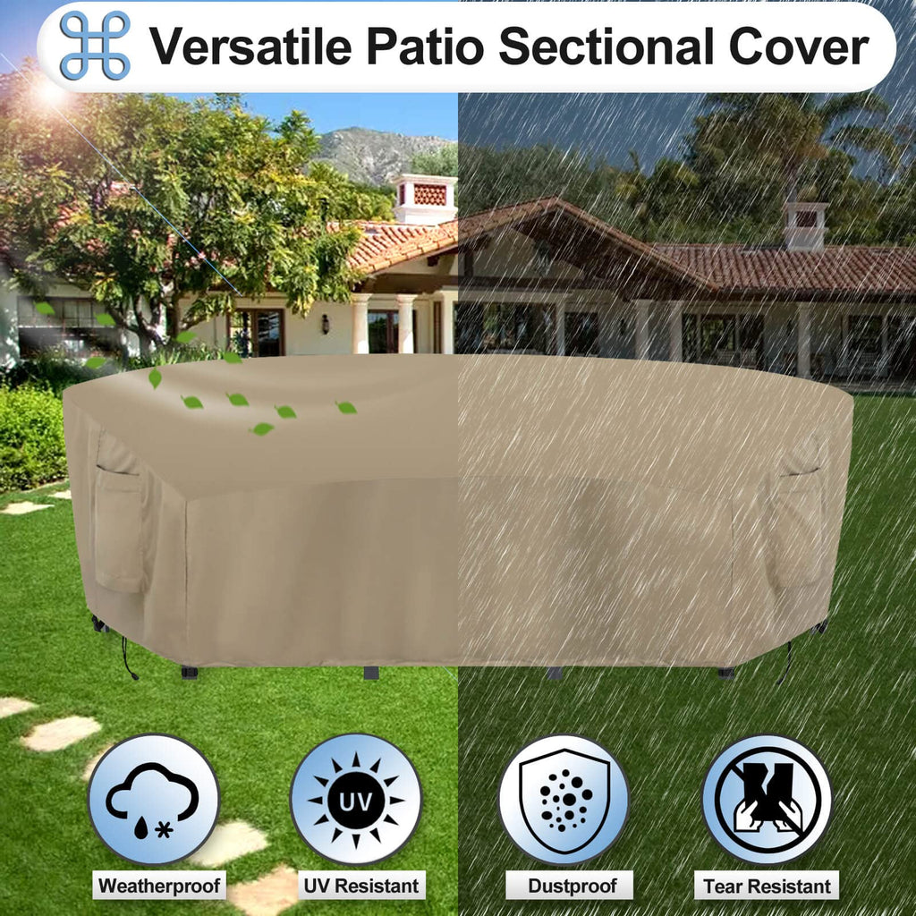 Waterproof Curved Outdoor Sectional Cover