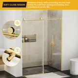Frameless Sliding Shower Door 56-60 in W x 75 in H, Frameless Shower Door with 5/16" (8mm) Clear Tempered Glass