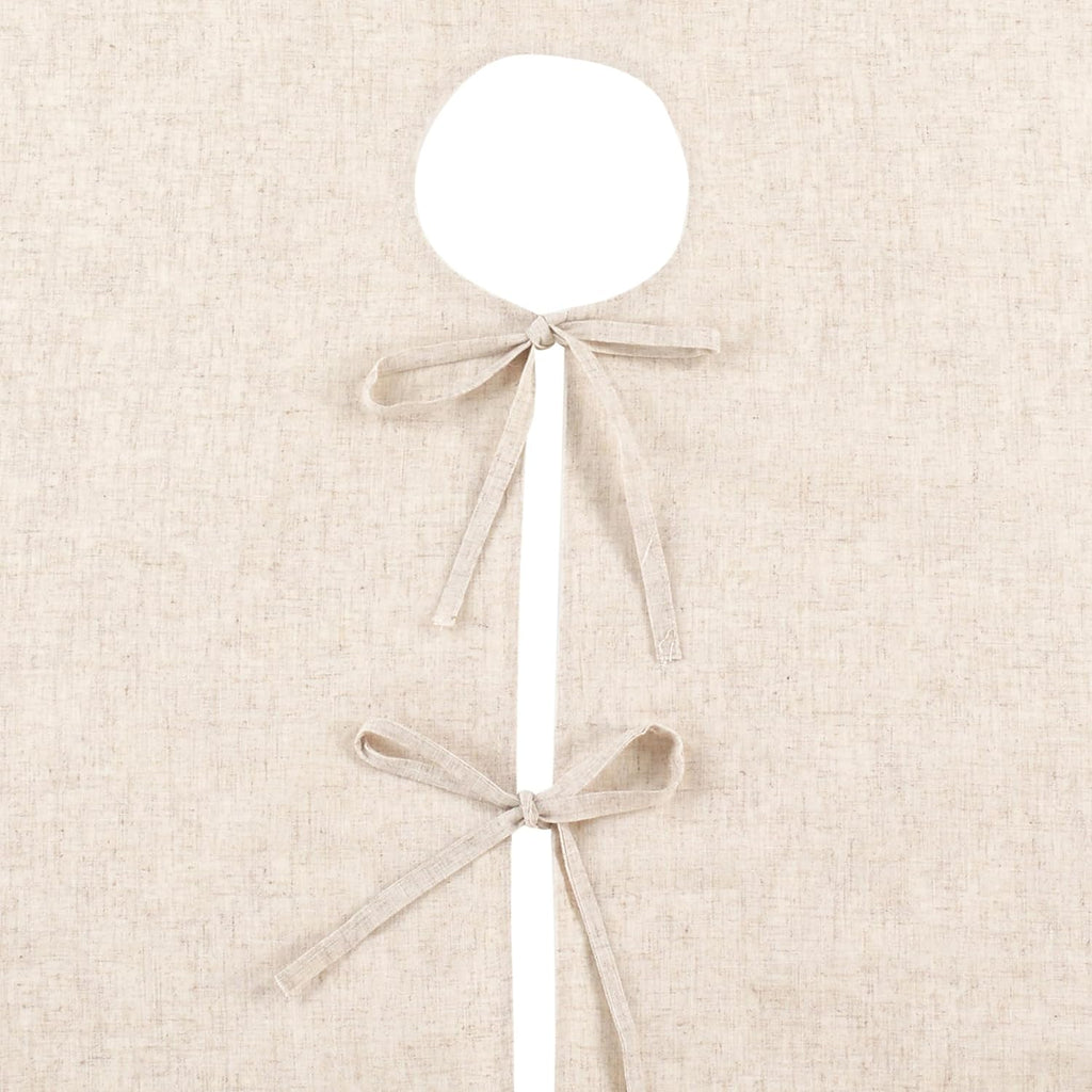 Linen Christmas Tree Skirt - Toscana Collection - Natural Solid Edge - Classic Holiday Farmhouse Décor, 72", Natural