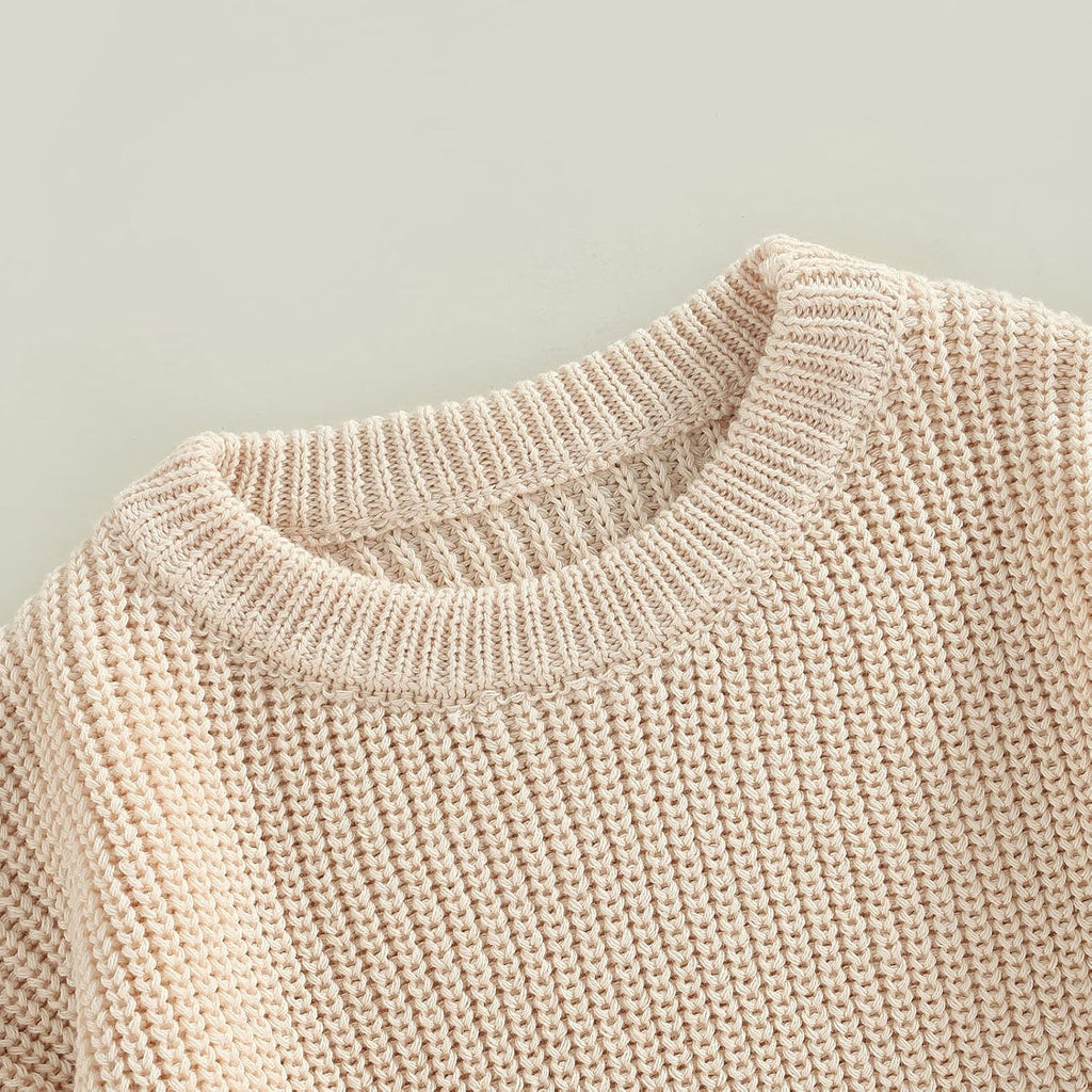 Baby Girl Boy Knit Sweater Blouse Pullover Sweatshirt Warm Crewneck Long Sleeve Tops for Infant Toddler