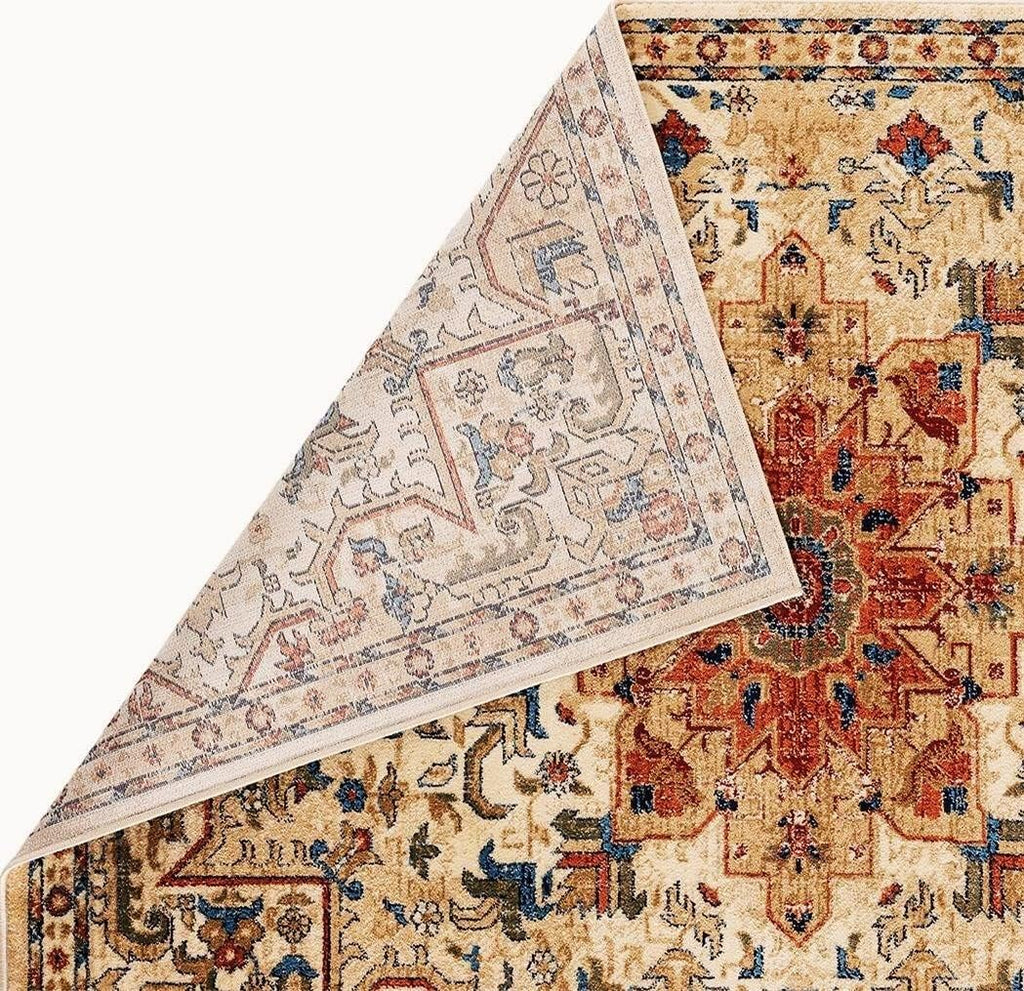 Geometric Southwestern Area Rug, Ivory 8x10