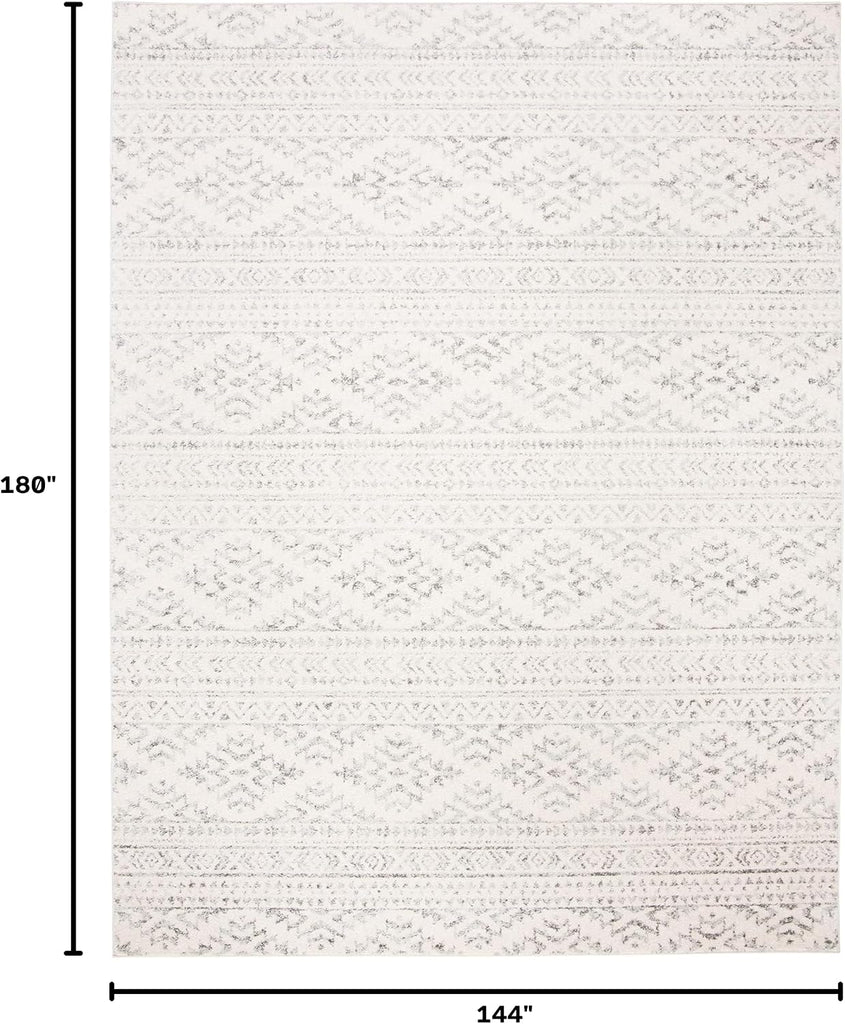 Tulum Area Rug 12x15, X-Large Ivory & Grey TUL272A