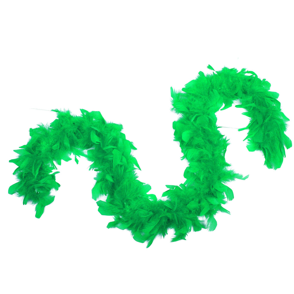 Turkey Chandelle Feather Boa - 40 Gram 2Yards (Kelly Green)