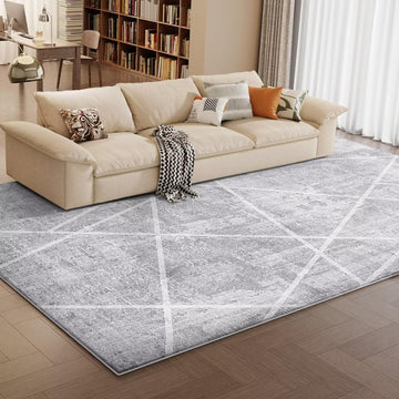 Modern Area Rug 5x7 - Upgraded 10mm Thick Sponge