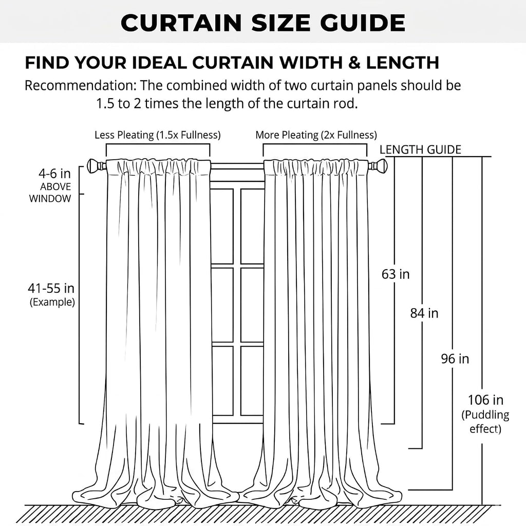 Sheer Curtains 96 Inches Long, Red Floral Embroidered Semi Sheer Rod Pocket Curtains , W52 X L96, 2 Pieces