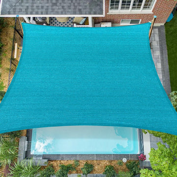 16'x20' Sun Shade Sail Rectangle Outdoor UV Block Square Canopy Sunshade Cover for Backyard Porch Pergola Deck Garden