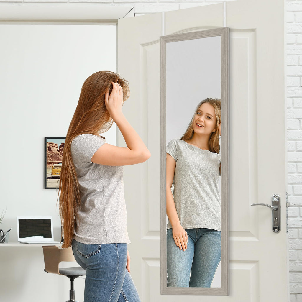 15x51 Over The Door Mirror - Hanging Full Length Mirrors with Engineered Wood - Modern Mirror - Mirrors for Wall