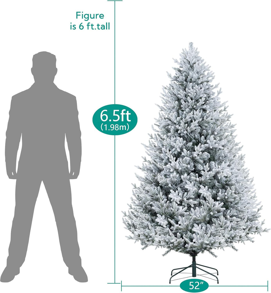 Frosted Christmas Tree with Lights